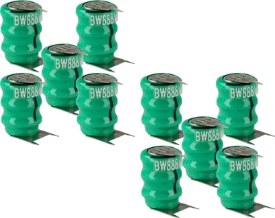 Produktbild von vhbw 10x NiMH Ersatz Knopfzellen-Akku (40 mAh, 3,6 V, NiMH)