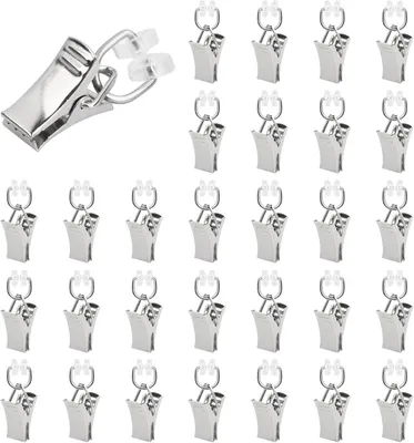 Produktbild von T-Glider Gardinenclips mit Rollen, Metall Gardinenrollen für T-Schienen, 30 Stück, Geräuschlos, Langlebig