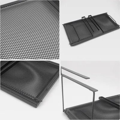 Produktbild von Unterregal Schrankkörbe, Metall unterregal Hängekorb,Hängekorb Regal, Verstellbare Länge Hängende Zusatzaufbewahrungsregale Unter Dem Schrank für Küche, Speisekammer,Büro,Schreibtisch(Schwarz)