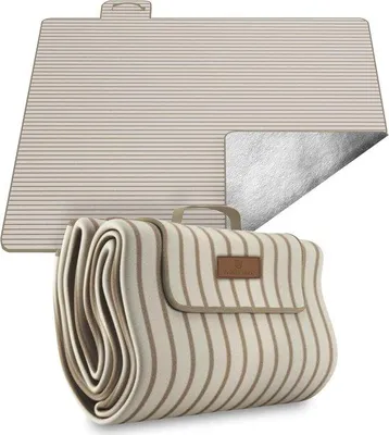 Productafbeelding van Famanu – XXL strandpicknickdeken, 200 x 200 cm, waterdicht en zandafstotend, ideaal voor buiten, kamperen en het strand