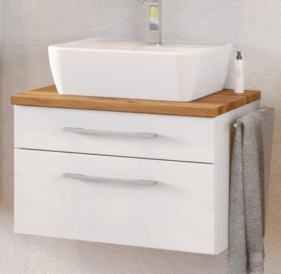 Produktbild von Held Möbel Unterbeckenschrank Davos 60 cm weiß/matt weiß