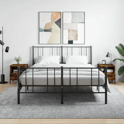 Image de vidaXL Tables de chevet 2 pcs. Chêne fumé 40x35x47,5 cm Bois composite