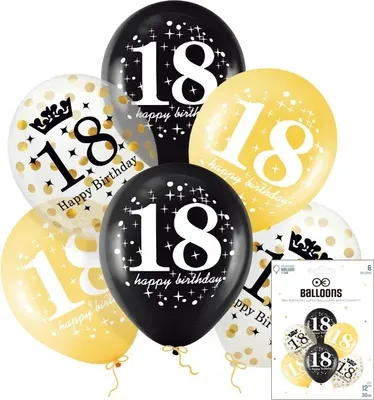 Image de Set De Ballons Avec Confettis Pour Décorer 18. Anniversaire