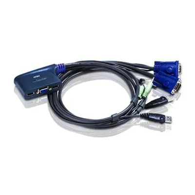 Immagine prodotto di Switch KVM con cavo USB VGA/Audio a 2 porte di Aten (1,8 m)