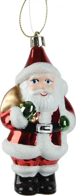 Produktbild von Christbaumschmuck Weihnachtsmann Kunststoff 13cm Figur Rot