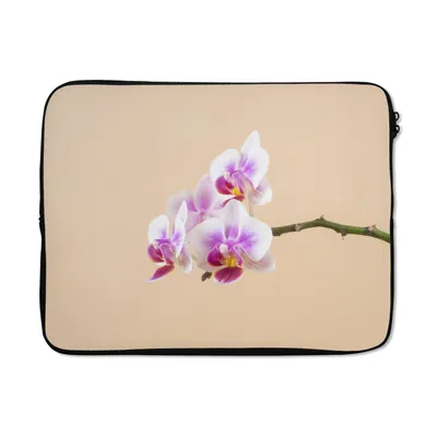 Produktbild von MuchoWow® Laptop Hülle 15 Zoll Weiße und rosa Orchidee Laptoptasche - Laptoptasche - Sleeve - Rundum-Schutz