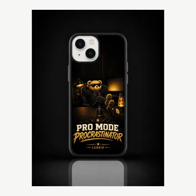 Obrázok produktu pre Puzdro na iPhone 14, ochranné puzdro s motívom "Prokrastinácia" – značka LUNØIR