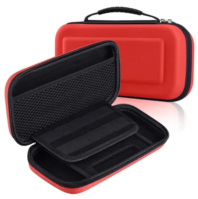 Produktbild von Aufbewahrungstasche passend für Nintendo Switch Case Aufbewahrungstasche / Schutzhülle kompatibel mit Nintendo Switch - Rot