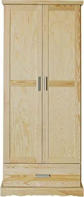 Produktbild von Echtholz Kleiderschrank, Farbe: Natur 195x80x59 cm