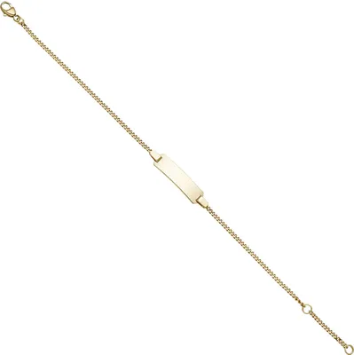 Produktbild von Armband Armkette Schildband mit 1,7mm Panzerkette aus 333 Gold Gelbgold, 18cm