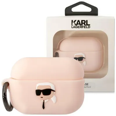 Produktbild von Karl Lagerfeld Silikon NFT Karl Head 3D - AirPods Pro 2 Hülle (rosa)