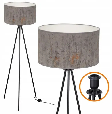 Produktbild von Cerlux Trigni Stehleuchte 136 cm Grau Dreibein