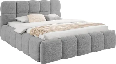 Obrázok produktu pre Kondela Čalúnená manželská posteľ s kovovým roštom Sorena 180x200 cm - sivá
