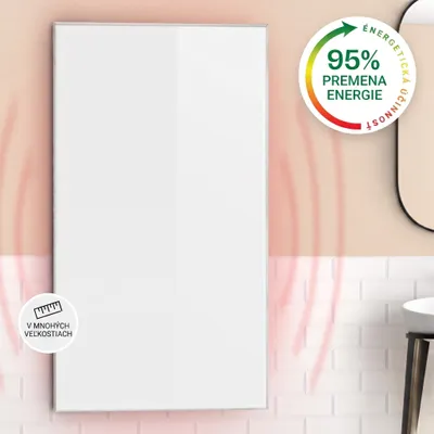 Obrázok produktu pre Infračervený ohrievač Klarstein Wonderwall, 450 W elektrický ohrievač pre izby a kúpeľne, infračervený ohrievač s diaľkovým ovládaním a termostatom, elektrický ohrievač bez CO2, infračervený ohrievač na stenu
