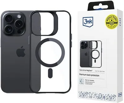 Produktbild von 3MK Satin Armor MagCase, Cover, Apple, iPhone 13 Pro, 15,4 cm (6.06"), Schwarz, Transparent