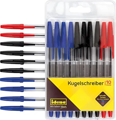 Obrázek produktu pro 10 kuličkových per / Barva psaní: červená, modrá, černá