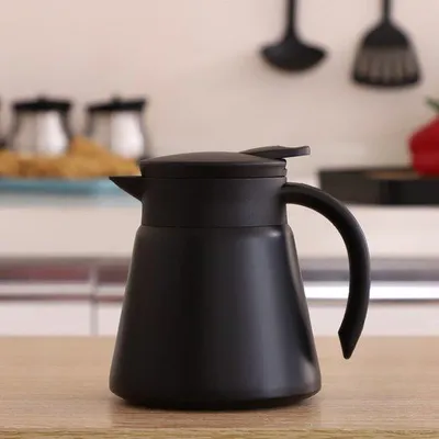 Obrázok produktu pre Izolovaný pohár na kávu z nehrdzavejúcej ocele, 680 ml – dvojstenný vákuovo izolovaný termopohár na teplé a studené nápoje, multifunkčný na kávu, čaj, mlieko a nápoje, čierny