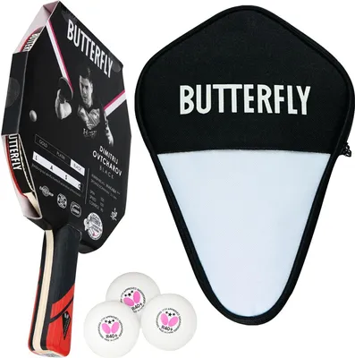 Produktbild von Butterfly 1x Dimitrij Ovtcharov Black Tischtennisschläger + Tischtennishülle + 3x 40+ 3*** Tischtennisbälle