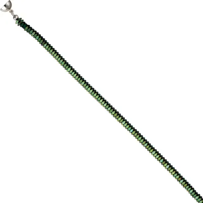 Produktbild von JOBO Collier Edelsteinkette Hämatin grün 45 cm Halskette Kette