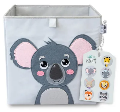 Produktbild von Aufbewahrungsbox für Kinder – 33 x 33 x 33 cm – Faltbare Spielzeugkiste mit Tiermotiven – Aufbewahrungsbox für das Kallax-Regal – Stauraum für das Kinderzimmer