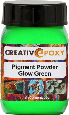 Produktbild von CreativEpoxy Pigment Pulver für Gießharz Glow grün 30g