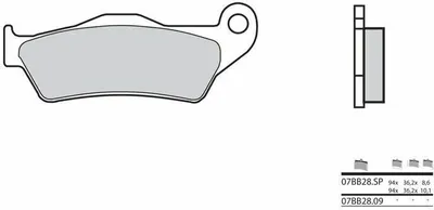 Obrázek produktu pro Brzdové destičky BREMBO Street ze slinutého kovu - 07BB28SP