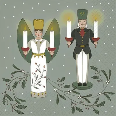 Produktbild von 20 Servietten Engel & Bergmann - Engel und Bergmann-Figuren 33x33cm