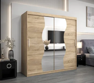 Produktbild von Kleiderschrank ROZALIE – Breite 200 cm, Eiche sonoma