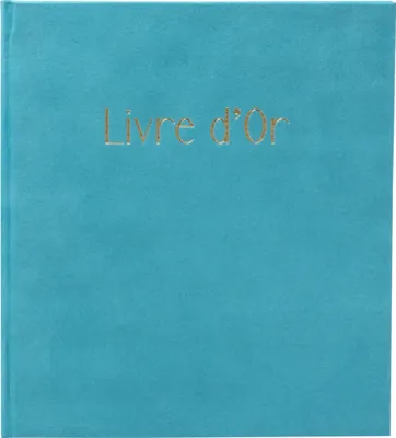 Image de Exacompta Livre d'or 140 pages tranche or Skandi Turquoise 389E