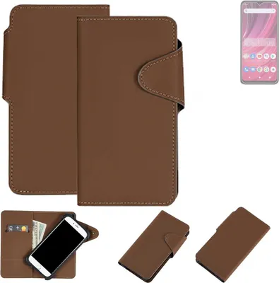 Produktbild von K-S-Trade Schutzhülle Klapphülle Kunstleder kompatibel mit BLU F92e 5G braun Handy Hülle Wallet Case