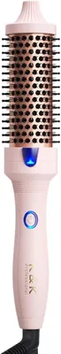 Produktbild von K&K 3,8 cm Keramik-Turmalin-Ionen-Lockenbürste Volumizer Anti-Frizz-Tech. Rosa
