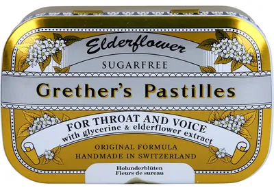 Produktbild von Grether´s Pastilles Elderflower zuckerfrei, 110 g Pastillen