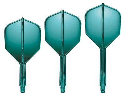 Produktbild von GOAT - Air Grün No6 Flights Short, 3 Kunststoff Darts Flights Inkl. Schaft, Dart Zubehör