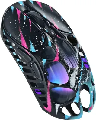 Immagine prodotto di GravaStar Mercury X Pro Mouse da gioco wireless 32000 DPI, 8000 Hz, cablato/Bluetooth 5.1/2,4 GHz wireless, Neon Graffiti