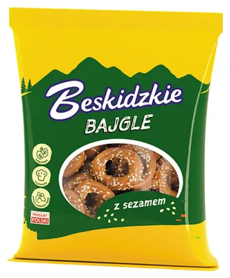 Image de Mini-bagels au sésame, fabriqués dans les Beskides, 200 g x 2 pièces