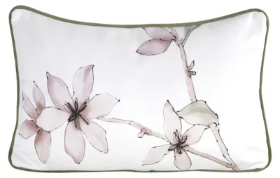 Zdjęcie produktu dla Poduszka dekoracyjna welwetowa BIANCA 45x30 cm biało-pudrowa