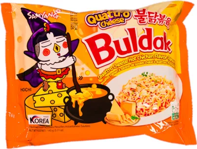 Produktbild von Samyang Buldak Hot Chicken Ramen Quattro Cheese Flavour 140g