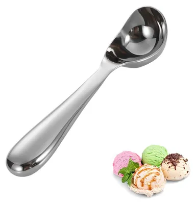 Eisportionierer aus Edelstahl 304, 17,5 cm, silber