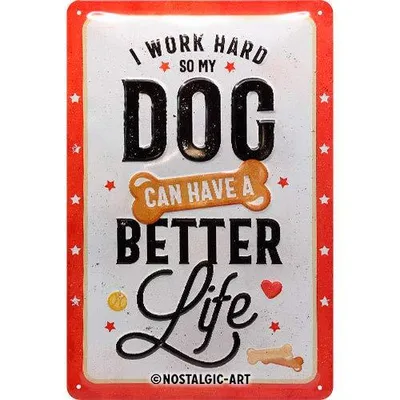 Image de Nostalgic-Art - Plaque en métal 20 x 30cm - PatteSchild - Better Dog Life