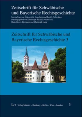Obrázok produktu pre Zeitschrift für Schwäbische und Bayerische Rechtsgeschichte 3