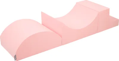 Obrázek produktu pro KiddyMoon Pěnové hřiště pro děti, měkká překážková dráha, certifikováno  EU, Element Rampa/Poloviční šachta/Schody, Pink