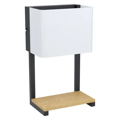 Image de Eglo LED Applique murale Galdakao blanc-noir-nature 35 x 20 cm blanc chaud