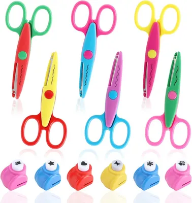 Produktbild von 6 Bastelschere für Kinder, 6 Papierlöcher