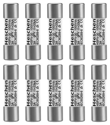 PV-Sicherung 10x38mm, 3A 1000VDC, 33kA, 10 Stück