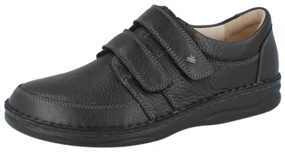 Produktbild von FINN COMFORT Wicklow Herren Kletthalbschuhe schwarz Glattleder - Größe: UK 8,5