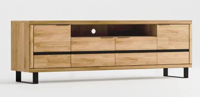 Produktbild von Lowboard Mono TV-Unterschrank 200x42x64,5cm 4-türig Eiche geölt Massivholz