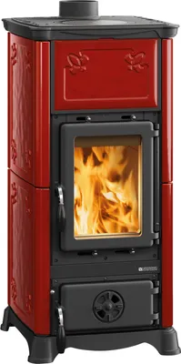 Produktbild von La Nordica Emiliana, Freistehend, Schwarz, Rot, Brennholz, 186 m³, 86%, 6500 W