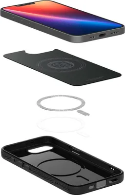Image de Spigen Liquid Air Mag Magsafe Iphone 16E Noir mat