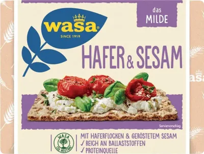 Immagine prodotto di Wasa the Mild Avena e Sesamo ricco di fibre 230g