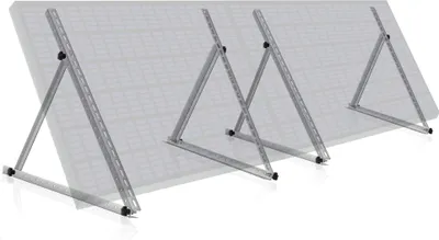 Produktbild von Zelsius Aluminium Solarmodul Halterung, von 0 bis 90 Grad, für zwei Panele, Stützstange 104 cm